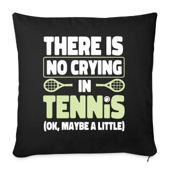 Funny Tennis Player Racket There - Sofa pillowcase 17,3'' x 17,3'' (45 x 45 cm) - black - Front
