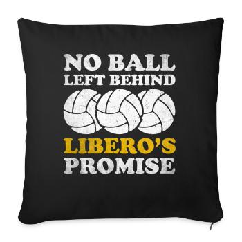 Volley-ball Libero - Housse de coussin décorative 45 x 45 cm - noir - Devant