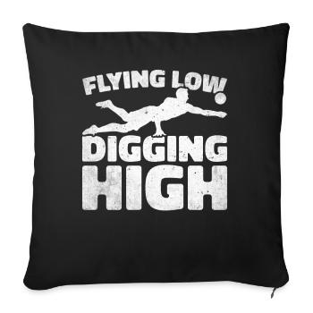 Volley-ball Libero - Housse de coussin décorative 45 x 45 cm - noir - Devant