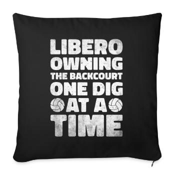 Volley-ball Libero - Housse de coussin décorative 45 x 45 cm - noir - Devant