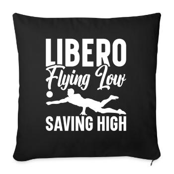 Volley-ball Libero - Housse de coussin décorative 45 x 45 cm - noir - Devant