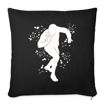 Lanceur de poids Colorsplash Lancer de poids - Housse de coussin décorative 45 x 45 cm - noir - Devant