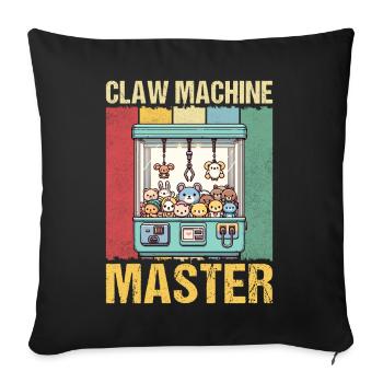 Claw Machine Master - Sofa pillowcase 17,3'' x 17,3'' (45 x 45 cm) - black - Front