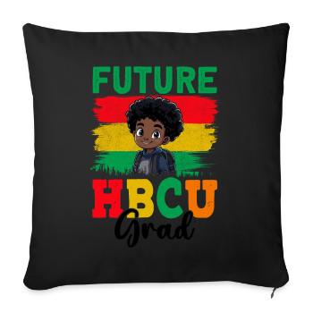 Future HBCU - Sofa pillowcase 17,3'' x 17,3'' (45 x 45 cm) - black - Front