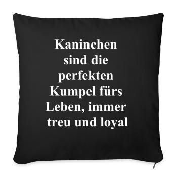 Cadeau d’amitié hopping - Housse de coussin décorative 45 x 45 cm - noir - Devant