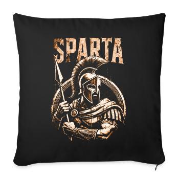 Sparta Krieger Antikes Griechenland - Sofakissenbezug 45 x 45 cm - Schwarz - Vorne
