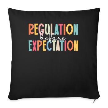 Journée de sensibilisation à l’autisme Cadeau autiste - Housse de coussin décorative 45 x 45 cm - noir - Devant