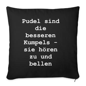Cuddle partner gift - Sofa pillowcase 17,3'' x 17,3'' (45 x 45 cm) - black - Front