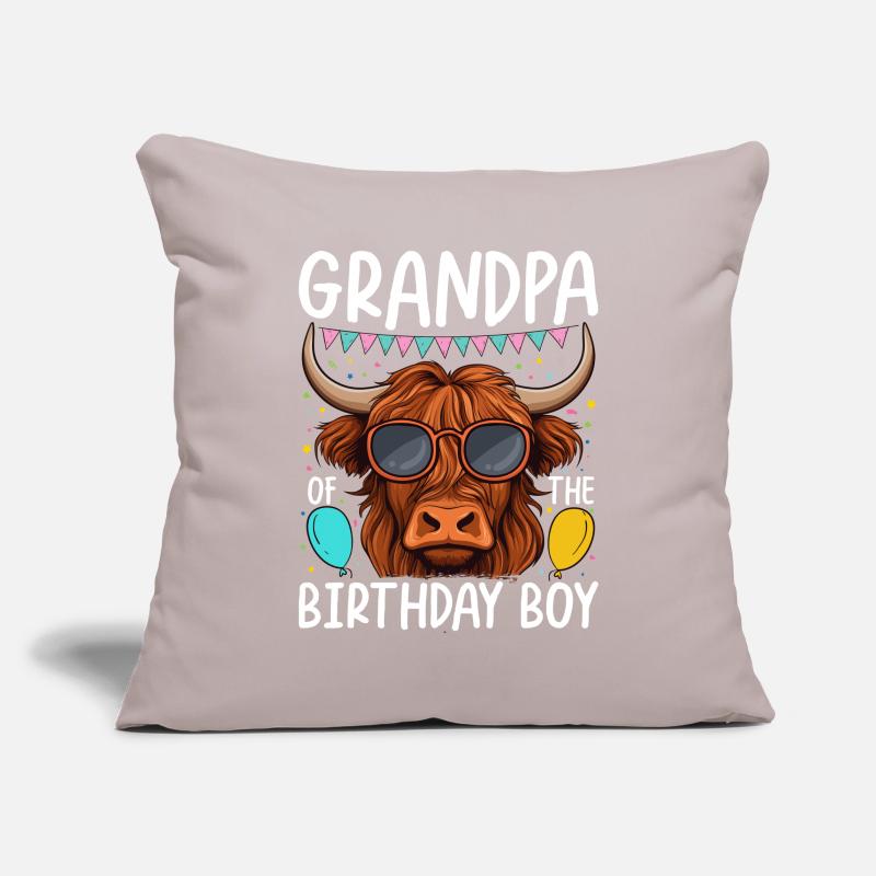 Papi du garçon d’anniversaire Housse de coussin décorative 45 x 45 cm