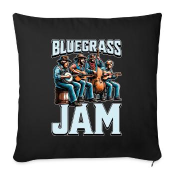 Bluegrass Jam String Instrument Folk Music Lover - Sofa pillowcase 17,3'' x 17,3'' (45 x 45 cm) - black - Front