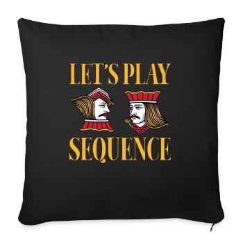 Board Game Board Games Game Night Games Gift - Sofa pillowcase 17,3'' x 17,3'' (45 x 45 cm) - black - Front