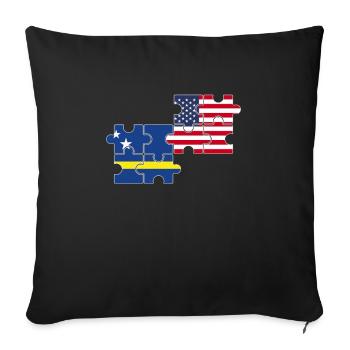 Curaçao Drapeau des États-Unis - Housse de coussin décorative 45 x 45 cm - noir - Devant