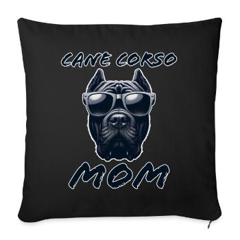 Cane Corso Italiano Mom Mom Cane Corso Gift - Sofa pillowcase 17,3'' x 17,3'' (45 x 45 cm) - black - Front