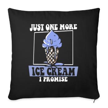 Juste une glace de plus que je promets Gelato Maker - Housse de coussin décorative 45 x 45 cm - noir - Devant
