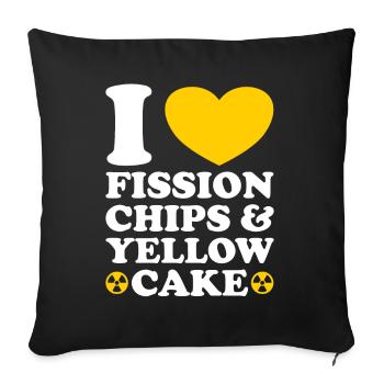Funny Radiation Funny Nuclear Engineer - Sofa pillowcase 17,3'' x 17,3'' (45 x 45 cm) - black - Front
