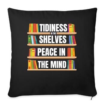 Library Assistant Librarian - Sofa pillowcase 17,3'' x 17,3'' (45 x 45 cm) - black - Front