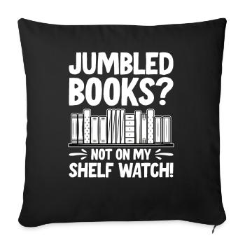 Assistant de bibliothèque drôle - Housse de coussin décorative 45 x 45 cm - noir - Devant