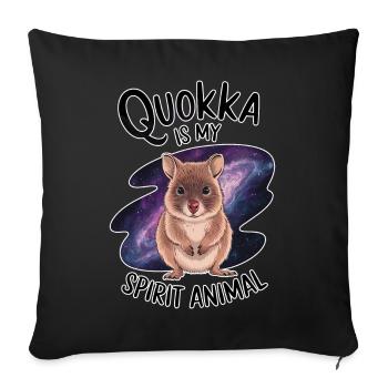 Quokka Disant Australie Drôle Quokka Cadeau - Housse de coussin décorative 45 x 45 cm - noir - Devant
