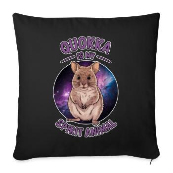 Quokka Disant Australie Drôle Quokka Cadeau - Housse de coussin décorative 45 x 45 cm - noir - Devant