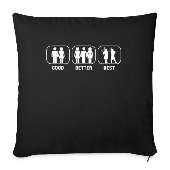 Good Better Best Bagpipe Great Highland Blowpipe - Sofa pillowcase 17,3'' x 17,3'' (45 x 45 cm) - black - Front