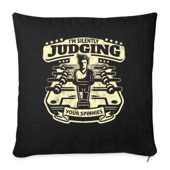 Retro Vintage Foosball Funny Foosball - Sofa pillowcase 17,3'' x 17,3'' (45 x 45 cm) - black - Front