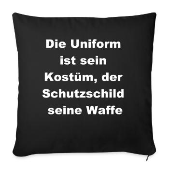 Cadeau de déploiement de super-héros - Housse de coussin décorative 45 x 45 cm - noir - Devant