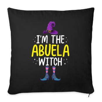 Je suis la sorcière Abuela - Housse de coussin décorative 45 x 45 cm - noir - Devant