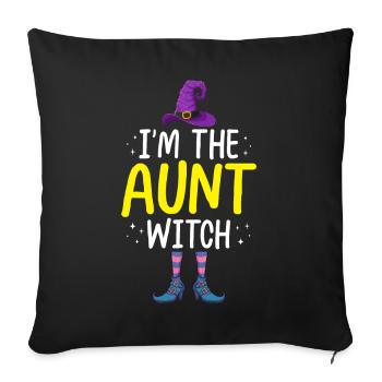 I'm the Aunt Witch - Sofa pillowcase 17,3'' x 17,3'' (45 x 45 cm) - black - Front