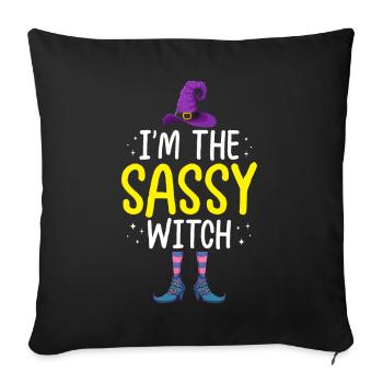 I'm the Sassy Witch - Sofa pillowcase 17,3'' x 17,3'' (45 x 45 cm) - black - Front