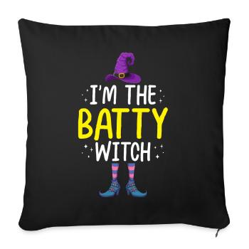 Je suis la sorcière battue - Housse de coussin décorative 45 x 45 cm - noir - Devant