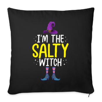 I'm the Salty Witch - Sofa pillowcase 17,3'' x 17,3'' (45 x 45 cm) - black - Front