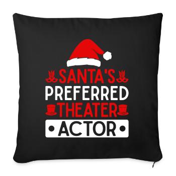 Théâtre L’acteur préféré du Père Noël Théâtre musical - Housse de coussin décorative 45 x 45 cm - noir - Devant