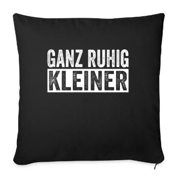 Calme-toi, petit dicton drôle - Housse de coussin décorative 45 x 45 cm - noir - Devant