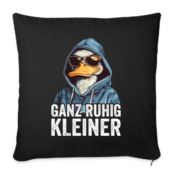 Calm down, little funny saying - Sofa pillowcase 17,3'' x 17,3'' (45 x 45 cm) - black - Front