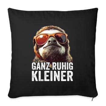 Calme-toi, petit dicton drôle - Housse de coussin décorative 45 x 45 cm - noir - Devant