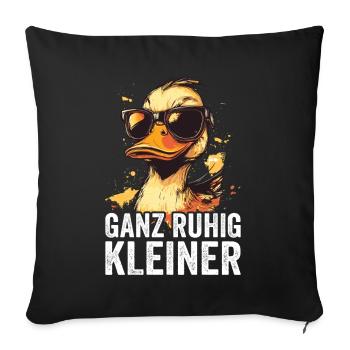 Calme-toi, petit dicton drôle - Housse de coussin décorative 45 x 45 cm - noir - Devant
