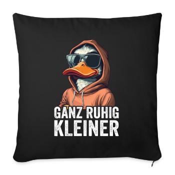 Calm down, little funny saying - Sofa pillowcase 17,3'' x 17,3'' (45 x 45 cm) - black - Front