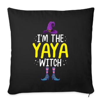 Je suis la sorcière Yaya - Housse de coussin décorative 45 x 45 cm - noir - Devant