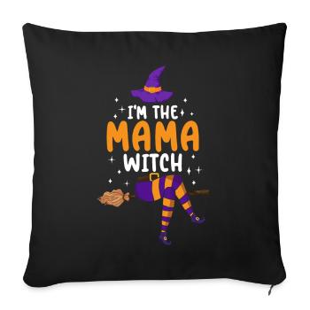 Je suis la maman sorcière - Housse de coussin décorative 45 x 45 cm - noir - Devant