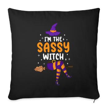 I'm the Sassy Witch - Sofa pillowcase 17,3'' x 17,3'' (45 x 45 cm) - black - Front