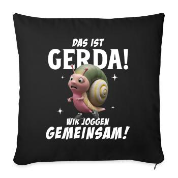 Funny Tshirt Humor Lazy Fun Sport Running Work - Sofa pillowcase 17,3'' x 17,3'' (45 x 45 cm) - black - Front