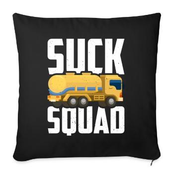 Technicien de fosse septique Installateur de système d’égout - Housse de coussin décorative 45 x 45 cm - noir - Devant