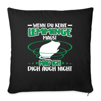 Lemming nicht mögen Wühlmaus Lemming - Sofakissenbezug 45 x 45 cm - Schwarz - Vorne