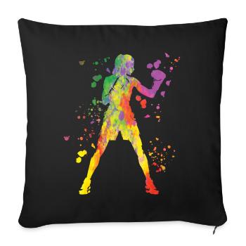 Boxing Fighter Kids Boxing Match Boxer - Sofa pillowcase 17,3'' x 17,3'' (45 x 45 cm) - black - Front