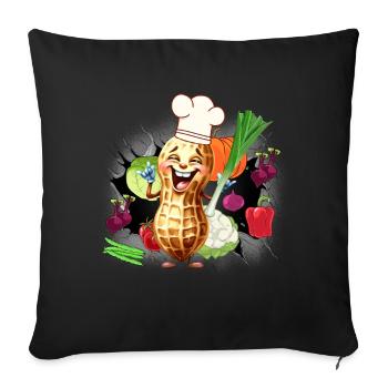 Cuisinier Cuisiniers Légumes Cuisine - Housse de coussin décorative 45 x 45 cm - noir - Devant