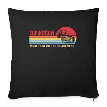 L’euphonium plus qu’un instrument euphoniste - Housse de coussin décorative 45 x 45 cm - noir - Devant