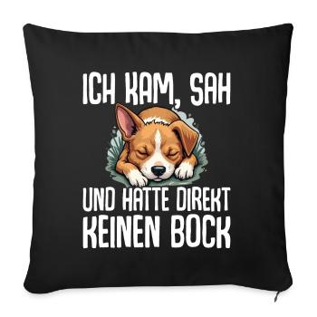 Je suis venu, j’ai vu et je n’en ai pas eu envie tout de suite - Housse de coussin décorative 45 x 45 cm - noir - Devant