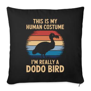 Dodo Dire Dodo Oiseau Drôle Dodo Cadeau - Housse de coussin décorative 45 x 45 cm - noir - Devant