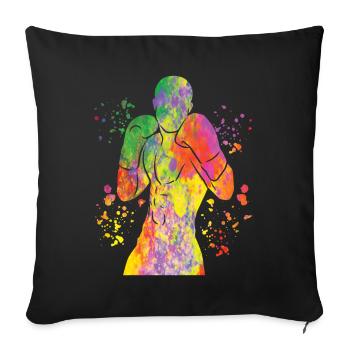 Boxing Fighter Kids Boxing Match Boxer - Sofa pillowcase 17,3'' x 17,3'' (45 x 45 cm) - black - Front