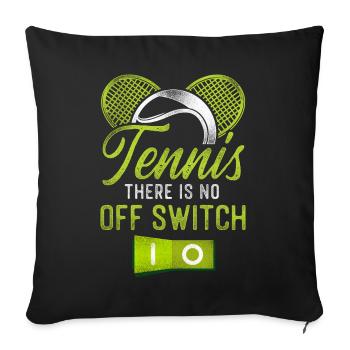 Drôle de joueur de tennis Raquette Tennis - Housse de coussin décorative 45 x 45 cm - noir - Devant